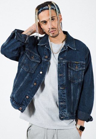 VINTAGE 80S ORIGINAL WRANGLER DENIM JACKET RAW DENIM / 0006