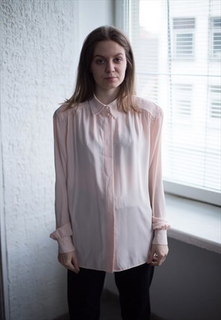 VINTAGE 80'S BEIGE BLOUSE
