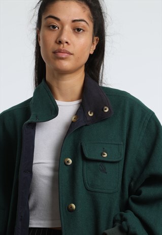 90S NAUTICA REVERSIBLE BUTTON UP JACKET