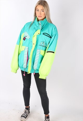 VINTAGE QUILTED 80S SKI SNOWBOARDING JACKET WINTER OVERSIZED