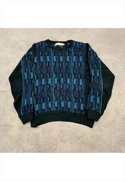 Vintage abstract knitted jumper Men's L