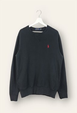 Vintage Ralph Lauren Sweatshirt Small red logo in Black M