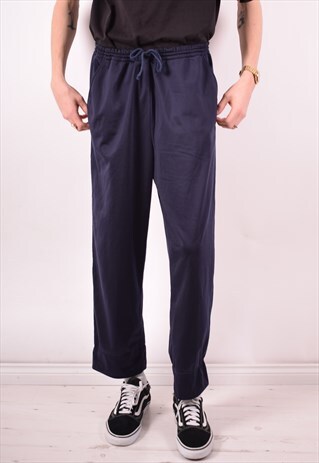FILA MENS VINTAGE TRACKSUIT TROUSERS W38 L27 BLUE 90S