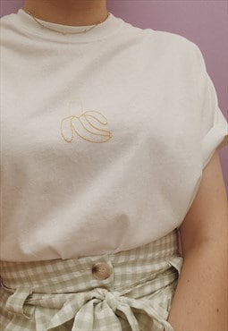 embroidered fruity banana t-shirt