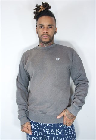 CHAMPION EMBROIDED SWEATSHIRT BROWN