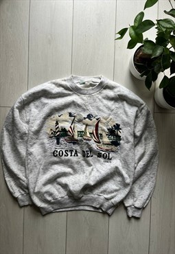 Vintage Costa Del Sol Sweatshirt Crewneck 90s Streetwaer
