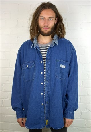 VINTAGE 90'S TOMMY HILFIGER DENIM SHIRT
