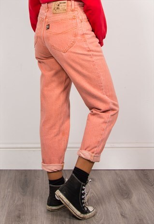 VINTAGE 90'S PINK HIGH WAIST MOM DENIM JEANS