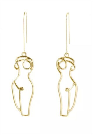 OMWISHIKYE BODY OUTLINE EARRINGS