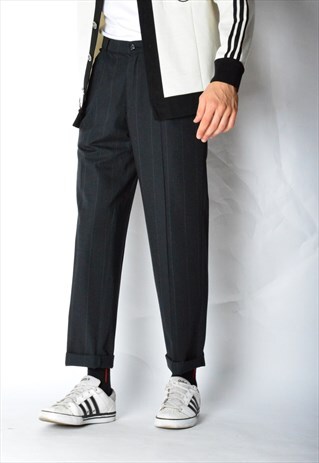 VINTAGE 90S BLACK STRIPED PANTS