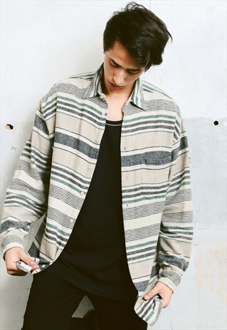 VINTAGE AZTEC STRIPED SHIRT