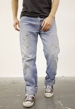 VINTAGE BLUE LEVI'S 501 PAINT JEANS
