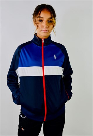 VINTAGE RALPH LAUREN COLOUR BLOCK TRACK JACKET