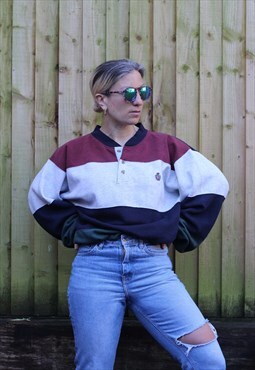 Vintage 1990s striped long line sweatshirt