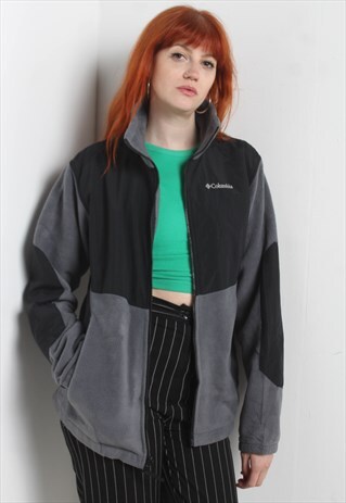 VINTAGE COLUMBIA FLEECE JACKET GREY RL