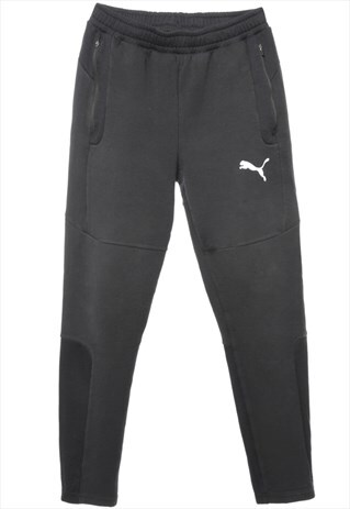 BEYOND RETRO VINTAGE BLACK PUMA JOGGING BOTTOMS - W30