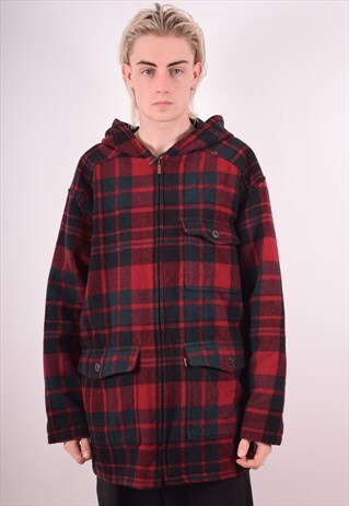 LEVI'S MENS VINTAGE COAT XL RED CHECK 90S