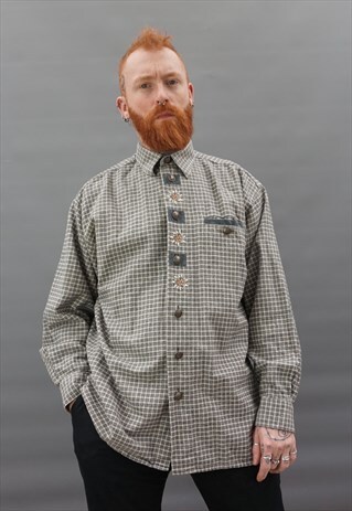 VINTAGE 1980 CHECK FLANNEL SHIRT