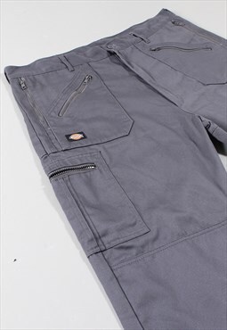 Vintage Dickies Cargo Pants in Grey Carpenter Trousers W40
