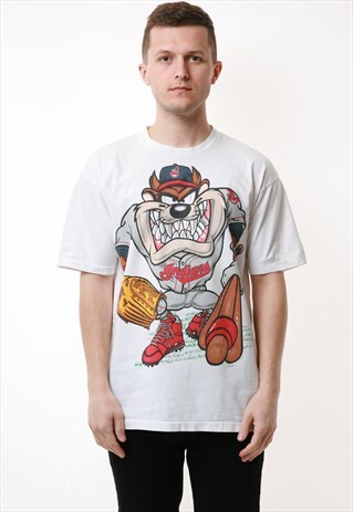 90S INDIANS GRAPHIC VINTAGE COTTON T-SHIRT 17275