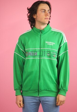 adidas green track jacket