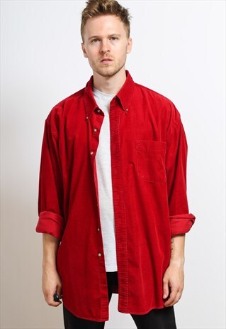 VINTAGE CORDUROY SHIRT RED