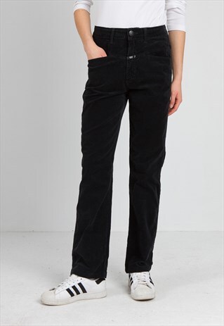 VINTAGE BLACK CLOSED TROUSERS BOTTOMS