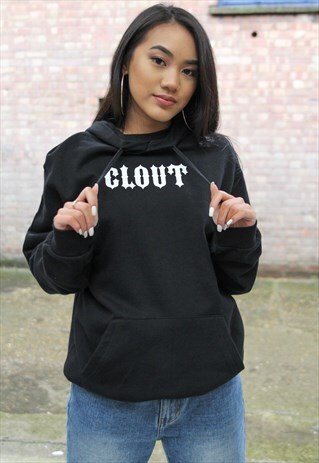 NEW IN - CLOUT BLACK HOODIE