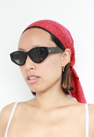 RED BANDANA VINTAGE SCARF