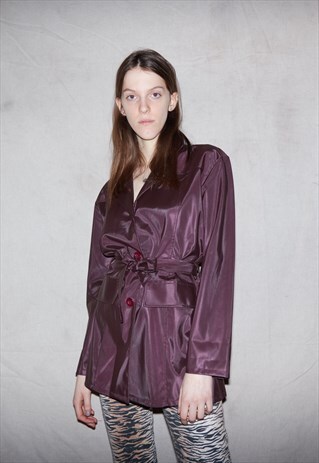 90S DEMNA READY TO WEAR SHINY NASTY VINYL JACKET