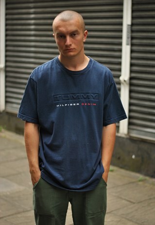 VINTAGE 90S TOMMY HILFIGER SPELL OUT TSHIRT