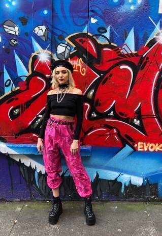 PINK COMBAT TROUSERS