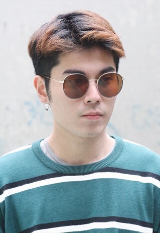 CLASSIC ROUND SUNGLASSES - BROWN