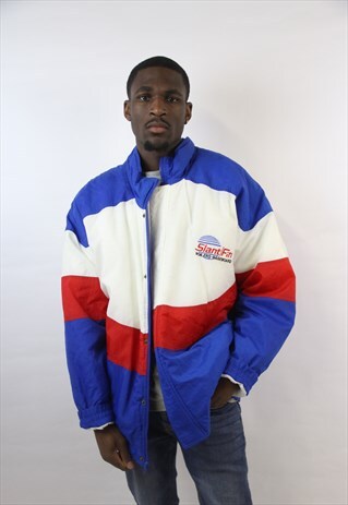 VINTAGE 90'S COLOUR PATTERNED PADDED JACKET