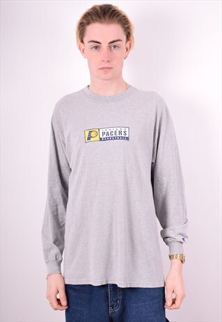 CHAMPION MENS VINTAGE TOP LONG SLEEVE MEDIUM GREY 90'S