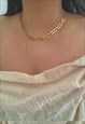 LUXOR. Gold Mixed Chain Statement Necklace