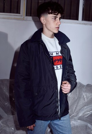 RARE VINTAGE CP COMPANY BLACK ZIPPED COAT