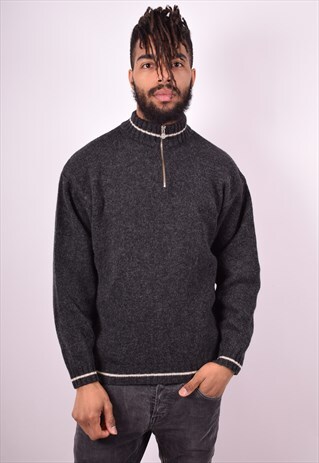 LEVI'S MENS VINTAGE JUMPER SWEATER LARGE GREY 90S