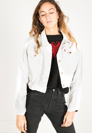 VINTAGE 80S LEVI'S COLOURED DENIM JACKET / R0981