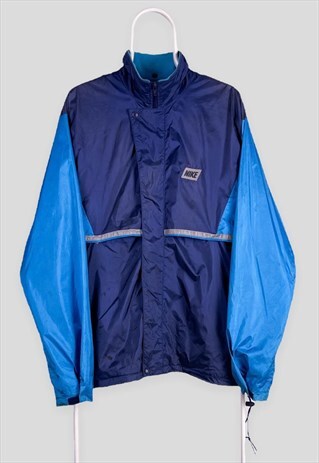 VINTAGE NIKE BLUE SHELL JACKET LIGHTWEIGHT XL