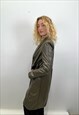 PU TRENCH COAT IN KAKI 