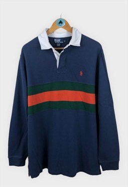 Vintage Ralph Lauren Rugby Shirt / Polo Striped Long Sleeve