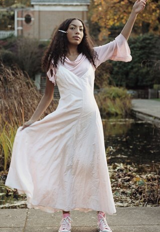 ROSE GOLD PINK LONG DRESS