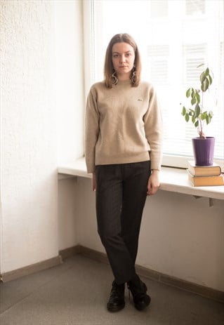 VINTAGE 90'S LIGHT BROWN WOOL JUMPER