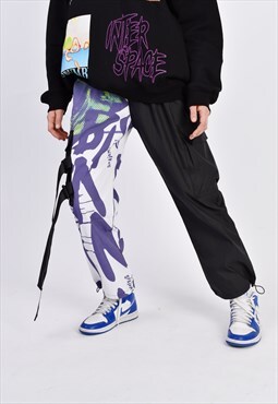 Printed strapped pants REANIMATION
