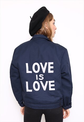 VINTAGE REWORKED LOVE IS LOVE BOMBER JACKET