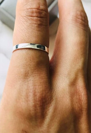 925 sterling silver plain band in gold size 9