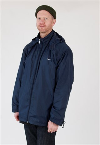 00S Y2K NIKE BLUE FESTIVAL WINDBREAKER SMALL LOGO JACKET