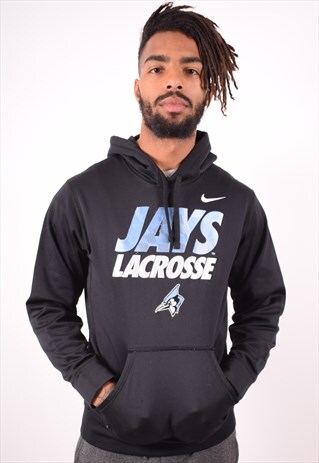 NIKE MENS VINTAGE JAYS LACROSSE HOODIE JUMPER SMALL 90S