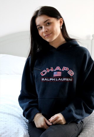 NAVY CHAPS RALPH LAUREN HOODIE